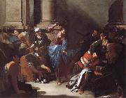 Bernardo Cavallino Christ Driving the Traders from the Temple oil